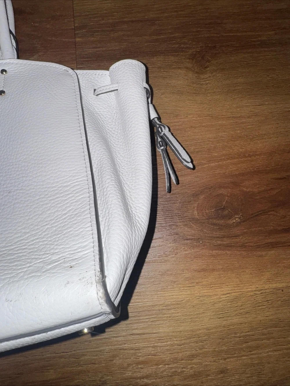 kate spade new york white Satchel Top Handle Zip Strap Pockets